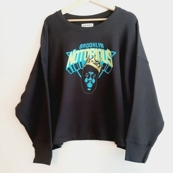 Brooklyn Notorious | Crewneck Comfy Sweatshirt Pullover Top Black Sz XXL / 2X - Picture 4 of 13